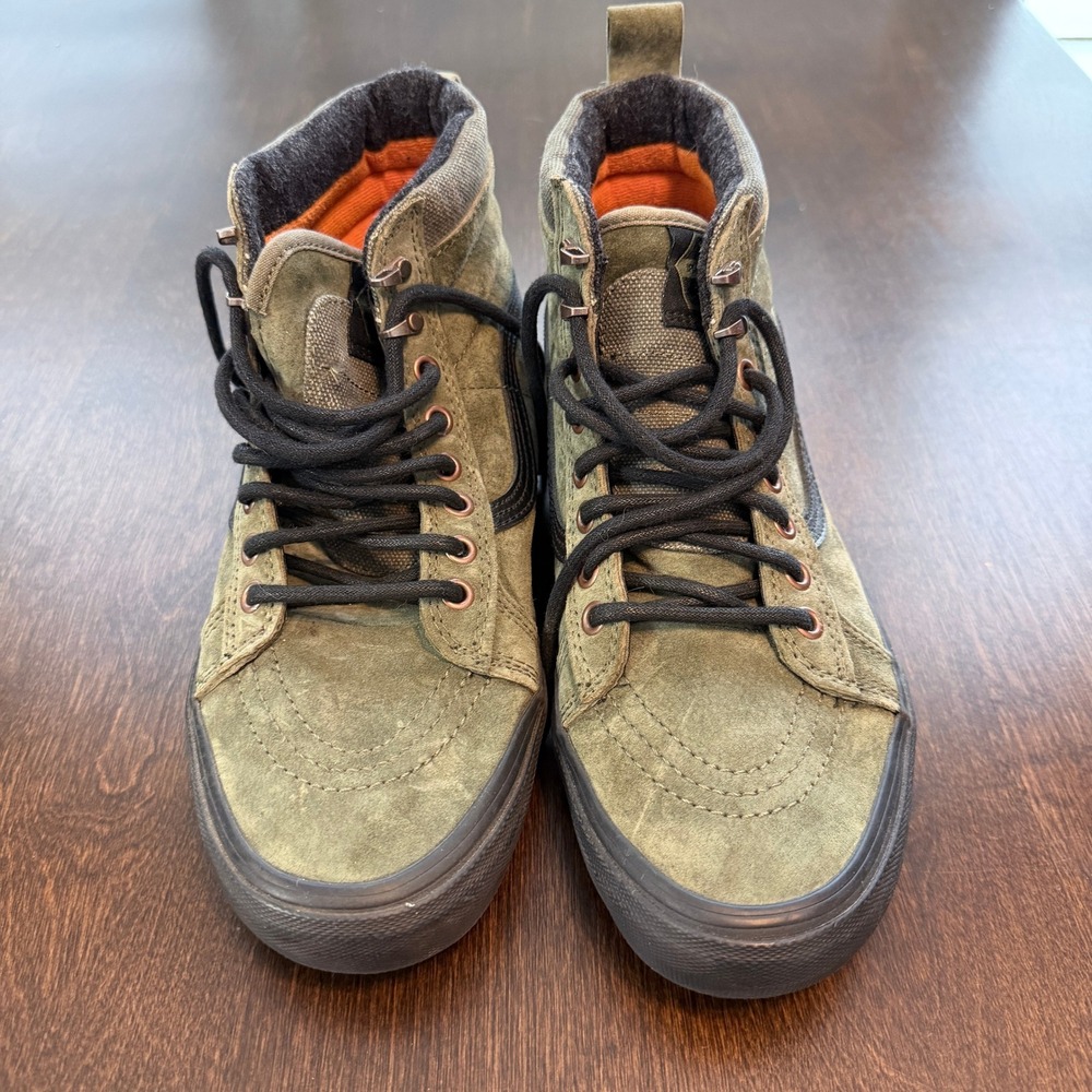 Vans Sk8-Hi MTE Pat Moore Olive Green Suede Sneakers Mens 8 Womens 9.5